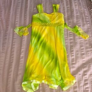 Girls Speechless Lime/Yellow Flowy dress